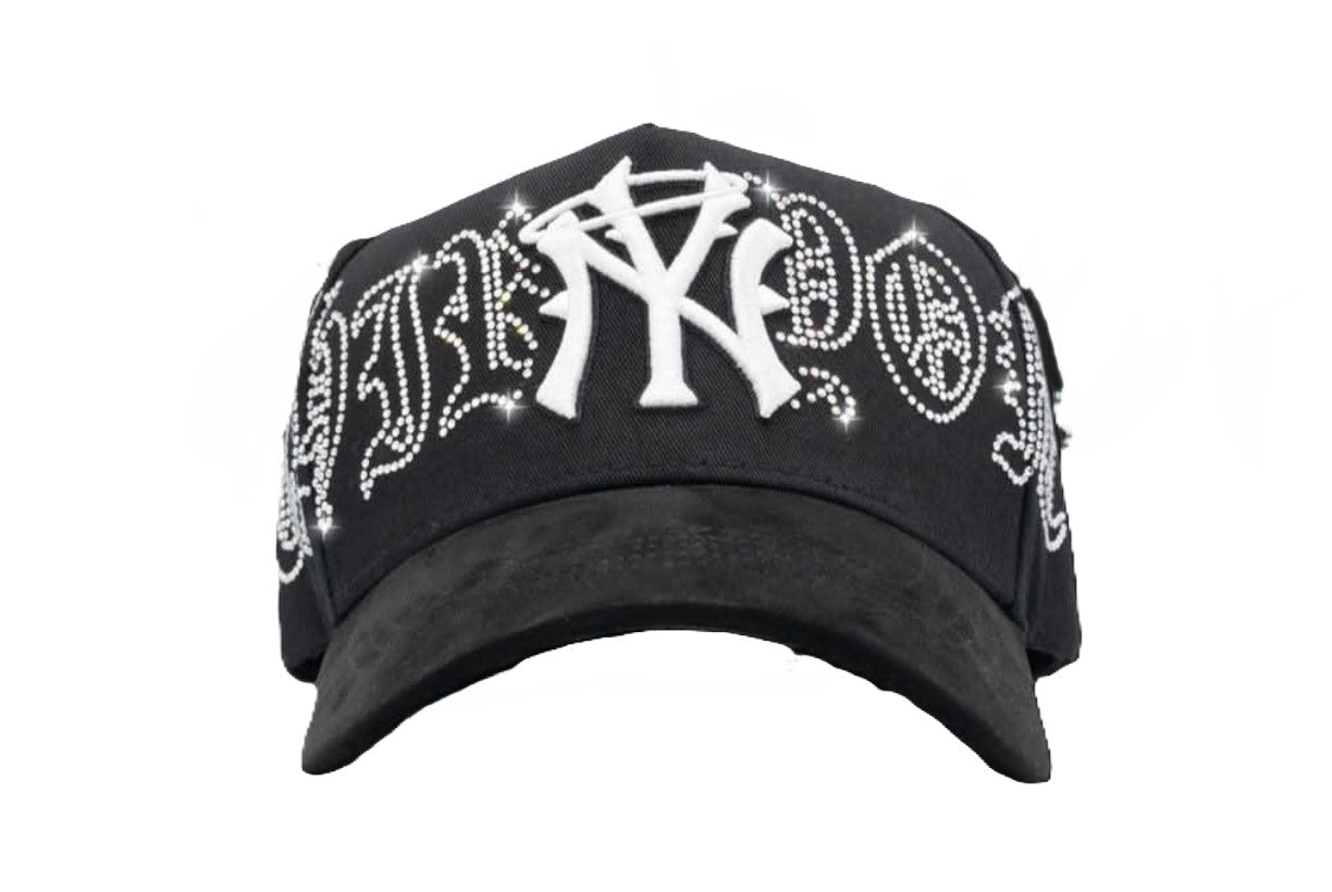 GORRA 31 HATS NY CRYSTAL BLACK WHITE